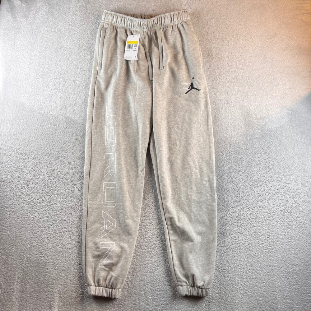 Jordan Mens Dri-FIT Sport Fleece Pants Grey Joggers HQ8699-050 Size S